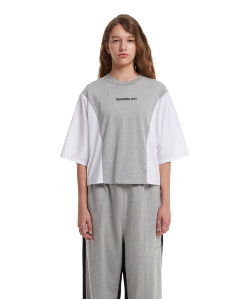TRUNK PROJECT(トランクプロジェクト)の「Colorblocked T-Shirt_Grey(Tシャツ/カットソー・レディース・グレー・X-SMALL/SMALL)」の1枚目の写真