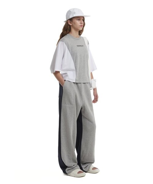 TRUNK PROJECT(トランクプロジェクト)の「Colorblocked T-Shirt_Grey(Tシャツ/カットソー・レディース・グレー・X-SMALL/SMALL)」の3枚目の写真