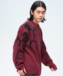 Cathy's Closet (キャシーズ クロセット) フェザー ジャガード クルーネック ニット 52706002