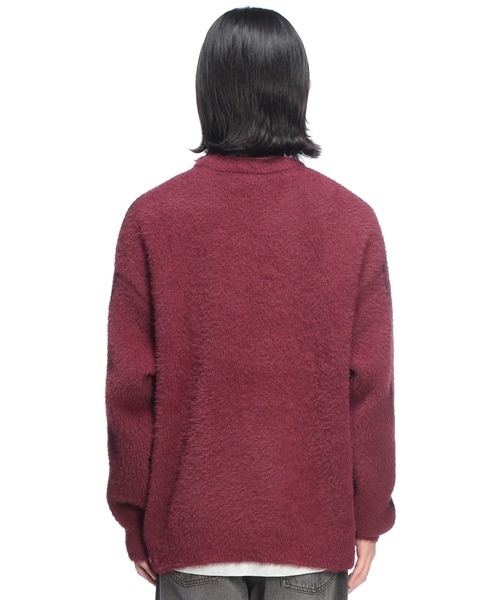 SAKAZEN(サカゼン)の「Cathy's Closet (キャシーズ クロセット) フェザー ジャガード クルーネック ニット 52706002(ニット/セーター・メンズ・ワイン/ブラック×レッド/ホワイト/ホワイト×ブラック・M/L)」の10枚目の写真