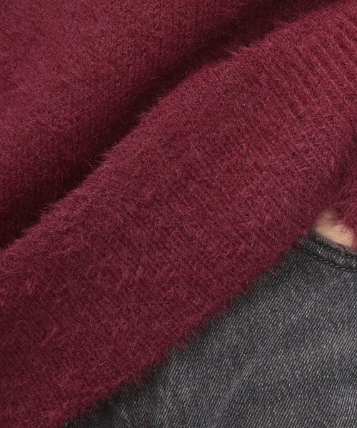 SAKAZEN(サカゼン)の「Cathy's Closet (キャシーズ クロセット) フェザー ジャガード クルーネック ニット 52706002(ニット/セーター・メンズ・ワイン/ブラック×レッド/ホワイト/ホワイト×ブラック・M/L)」の13枚目の写真