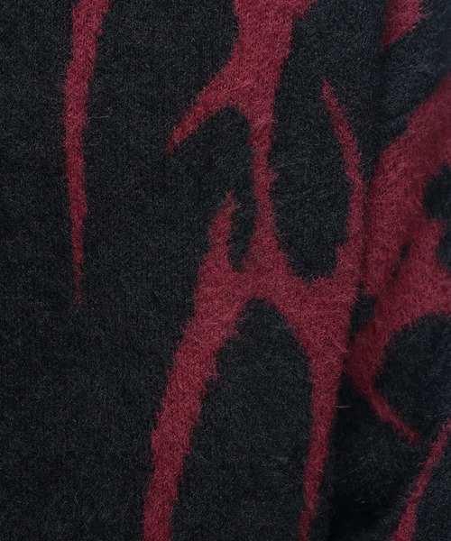 SAKAZEN(サカゼン)の「Cathy's Closet (キャシーズ クロセット) フェザー ジャガード クルーネック ニット 52706002(ニット/セーター・メンズ・ワイン/ブラック×レッド/ホワイト/ホワイト×ブラック・M/L)」の19枚目の写真