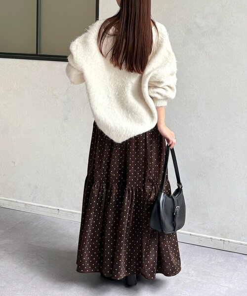 Thevon(ゼボン)の「ドットベロアティアードスカート(スカート・レディース・ブラック/ブラウン・FREE)」の16枚目の写真