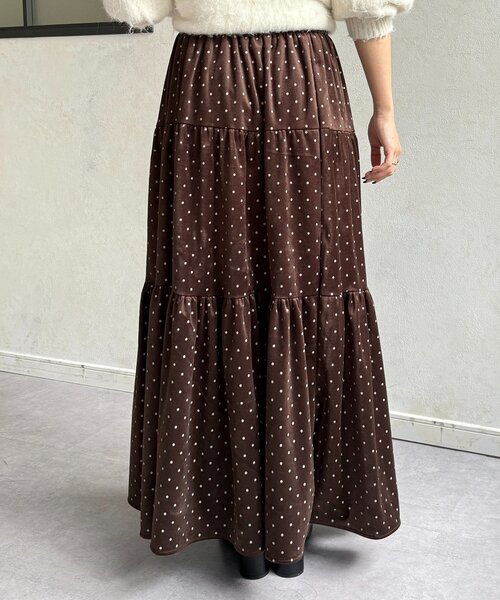 Thevon(ゼボン)の「ドットベロアティアードスカート(スカート・レディース・ブラック/ブラウン・FREE)」の21枚目の写真