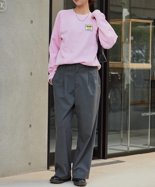 DIET BUTCHER SLIM SKIN(ダイエットブッチャースリムスキン)の「DIET BUTCHER SLIM SKIN/ダイエットブッチャースリムスキン RADIAL SWEAT ワッペンロゴ クルーネック スウェット トレーナー(スウェット・メンズ・パープル/グリーン/グレー/ブルー/オリーブ/ライトピンク・S/M)」の19枚目の写真