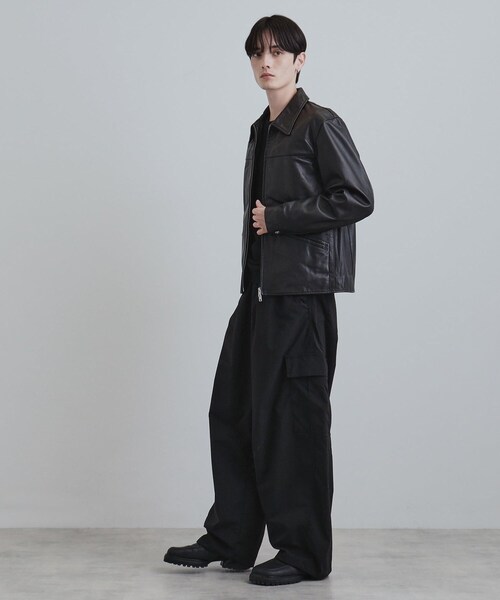 tk.TAKEO KIKUCHI（ティーケータケオキクチ）の「【本革】レザースポーツジャケット（ブルゾン・メンズ・ブラック・03/02/01/04）」の5枚目の写真
