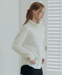 モヘアベルスリーブタートルネックプルオーバー_OFF WHITE