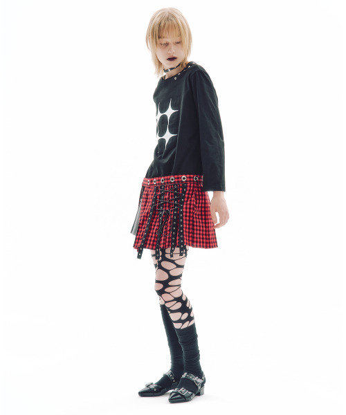 TRIPSHOP(トリップショップ)の「トリップベルトチェックスカート(スカート・レディース・レンガ・OS)」の8枚目の写真