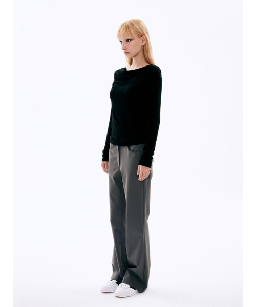 VISUS(ヴィスシュ)の「EYELET BOOTCUT PANTS_CHARCOAL(その他パンツ・レディース・その他・SMALL/MEDIUM)」の2枚目の写真