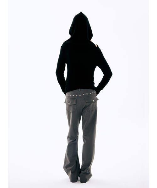 VISUS(ヴィスシュ)の「EYELET BOOTCUT PANTS_CHARCOAL(その他パンツ・レディース・その他・SMALL/MEDIUM)」の3枚目の写真