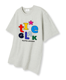 アルファベットポイントオーバーサイズ半袖Tシャツオートミール