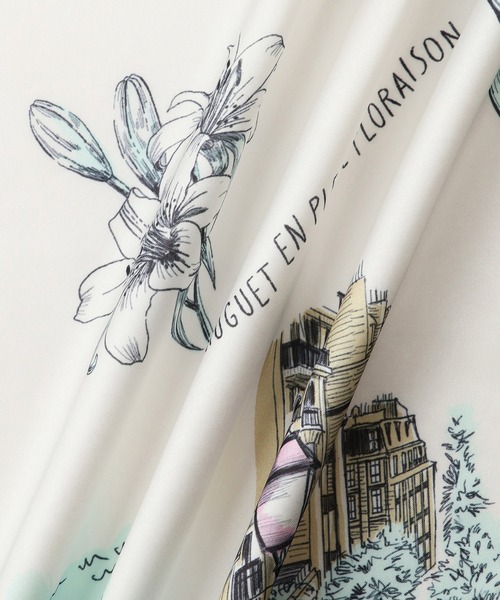 ROPE' PICNIC(ロペピクニック)の「シティーパターンスカーフ 90cm(バンダナ/スカーフ・レディース・ベージュ/サックスブルー/オレンジ系その他・FREE)」の6枚目の写真