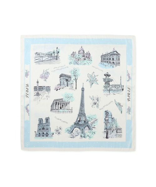 ROPE' PICNIC(ロペピクニック)の「シティーパターンスカーフ 90cm(バンダナ/スカーフ・レディース・ベージュ/サックスブルー/オレンジ系その他・FREE)」の7枚目の写真