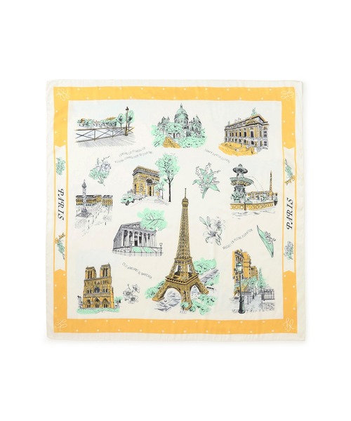 ROPE' PICNIC(ロペピクニック)の「シティーパターンスカーフ 90cm(バンダナ/スカーフ・レディース・ベージュ/サックスブルー/オレンジ系その他・FREE)」の9枚目の写真