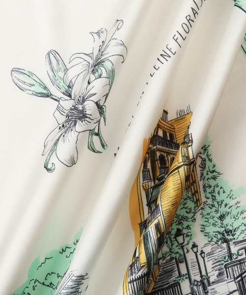 ROPE' PICNIC(ロペピクニック)の「シティーパターンスカーフ 90cm(バンダナ/スカーフ・レディース・ベージュ/サックスブルー/オレンジ系その他・FREE)」の12枚目の写真