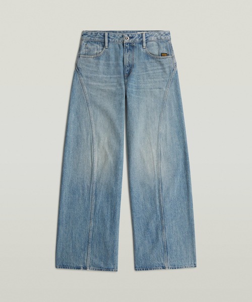G-STAR（ジースター）の「Helyx 3D Cinch Wide Jeans/立体裁断ヴィンテージライクウォッシュ加工ワイドルーズジーンズ（デニムパンツ・レディース・ライトブルー・26inch/25inch/24inch）」の5枚目の写真