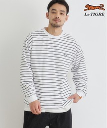 Le TIGRE(ルティグレ)【メンズ】ボーダーワンポイントロゴ長袖Tシャツ