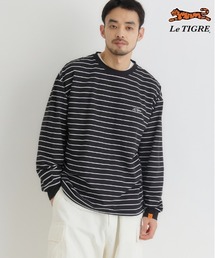 Le TIGRE(ルティグレ)【メンズ】ボーダーワンポイントロゴ長袖Tシャツ