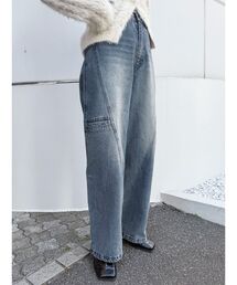 MURUA | パッチポケットバレルレッグデニム(デニムパンツ)