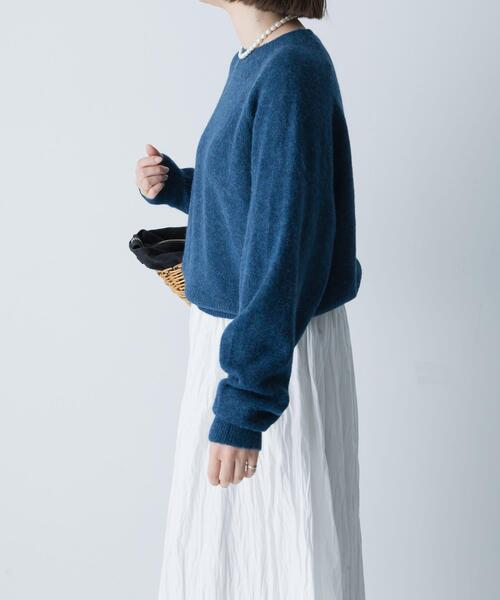 かぐれ(カグレ)の「アルパカクルーネックニット(ニット/セーター・レディース・グレー/イエロー/ブルー・FREE)」の18枚目の写真