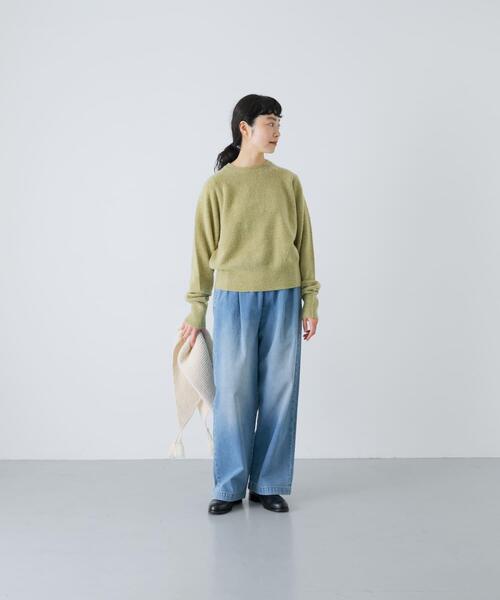 かぐれ(カグレ)の「アルパカクルーネックニット(ニット/セーター・レディース・グレー/イエロー/ブルー・FREE)」の5枚目の写真