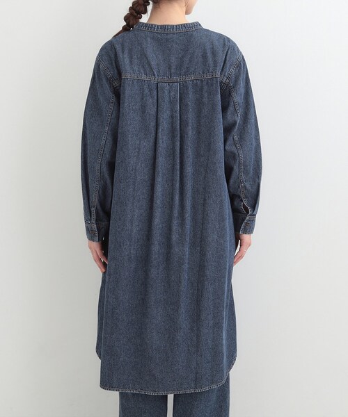 SHOO・LA・RUE(シューラルー)の「【ライトオンスデニム/S-LL】体型カバーにも ロングデニムシャツワンピース(ワンピース・レディース・ブラック/ライトブルー/ブルー系その他・02/01/04/03)」の18枚目の写真