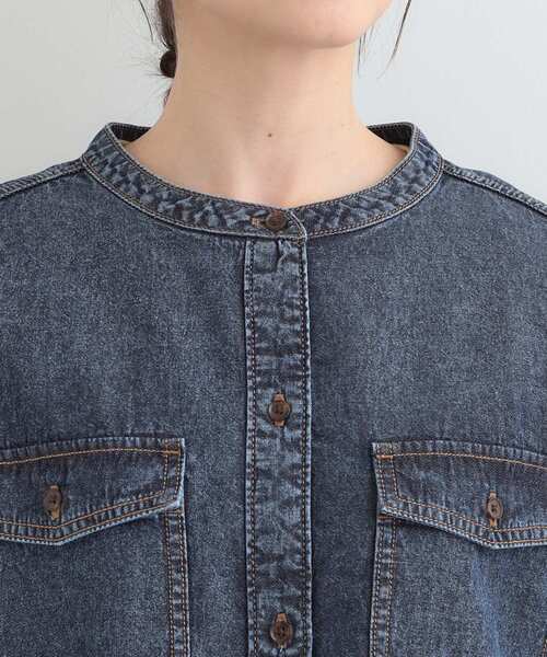 SHOO・LA・RUE(シューラルー)の「【ライトオンスデニム/S-LL】体型カバーにも ロングデニムシャツワンピース(ワンピース・レディース・ブラック/ライトブルー/ブルー系その他・02/01/04/03)」の19枚目の写真