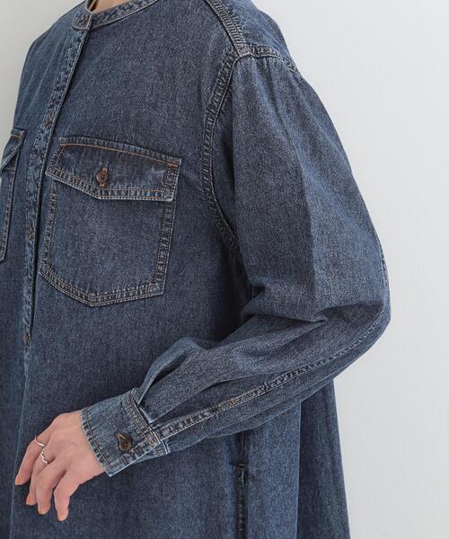 SHOO・LA・RUE(シューラルー)の「【ライトオンスデニム/S-LL】体型カバーにも ロングデニムシャツワンピース(ワンピース・レディース・ブラック/ライトブルー/ブルー系その他・02/01/04/03)」の20枚目の写真