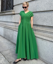 JENNE（ジェンヌ）の「タック立体ドレスワンピ(防シワ・接触冷感・eco素材)（ワンピース）」