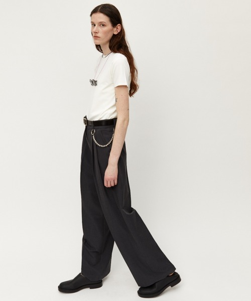 Auntie Rosa Holiday(アンティローザホリデー)の「ベーシッククルーTEE / 接触冷感 / 抗菌防臭 / UVCUT(Tシャツ/カットソー・レディース・チャコールグレー/オフホワイト/ブラック/ダークブルー・FREE)」の11枚目の写真