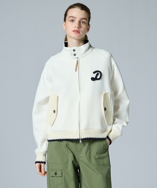 Dロゴロープ刺繍 ダンボールニットブルゾン（ブルゾン）｜DOUBLE
