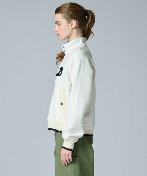 Dロゴロープ刺繍 ダンボールニットブルゾン（ブルゾン）｜DOUBLE