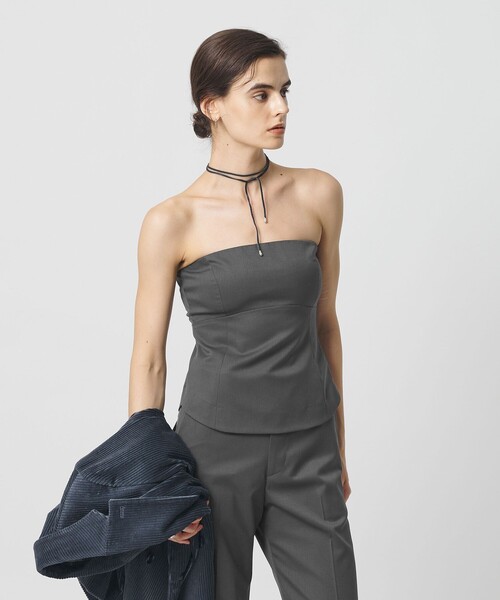 H　BEAUTY&YOUTH UNITED ARROWS（エイチビューティーアンドユースユナイテッドアローズ）の「＜H＞TWN ツイル ビスチェ（その他トップス・レディース・グレー系・FREE）」の2枚目の写真