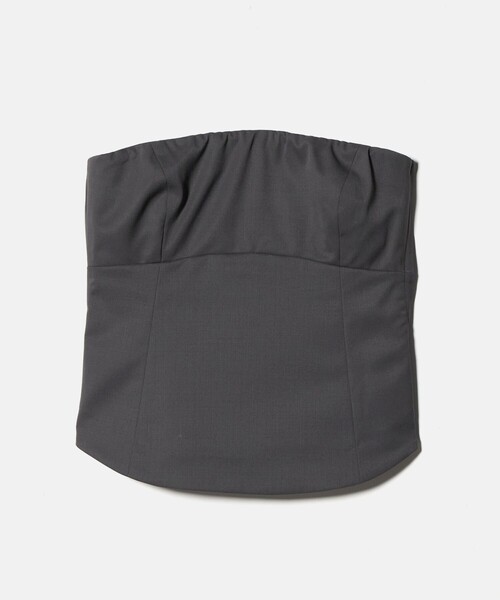 H　BEAUTY&YOUTH UNITED ARROWS（エイチビューティーアンドユースユナイテッドアローズ）の「＜H＞TWN ツイル ビスチェ（その他トップス・レディース・グレー系・FREE）」の4枚目の写真