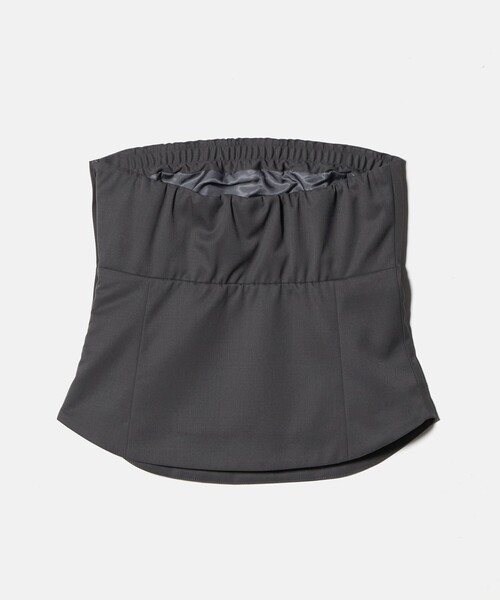 H　BEAUTY&YOUTH UNITED ARROWS（エイチビューティーアンドユースユナイテッドアローズ）の「＜H＞TWN ツイル ビスチェ（その他トップス・レディース・グレー系・FREE）」の5枚目の写真