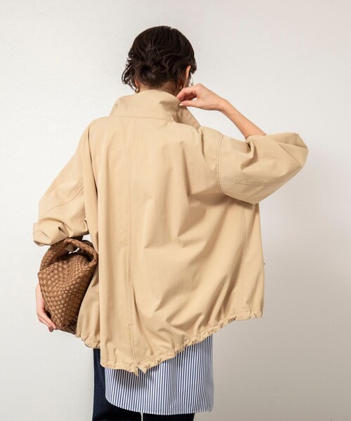 NOLLEY’S（ノーリーズ）の「NMPウォッシャブルスウィングトップブルゾン（ブルゾン・レディース・ネイビー/ベージュ・M）」の8枚目の写真