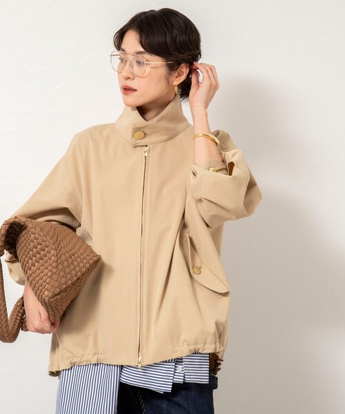 NOLLEY’S（ノーリーズ）の「NMPウォッシャブルスウィングトップブルゾン（ブルゾン・レディース・ネイビー/ベージュ・M）」の9枚目の写真