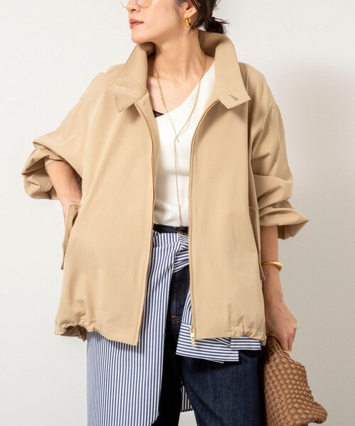 NOLLEY’S（ノーリーズ）の「NMPウォッシャブルスウィングトップブルゾン（ブルゾン・レディース・ネイビー/ベージュ・M）」の10枚目の写真