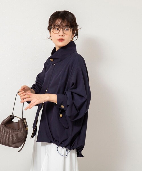 NOLLEY’S（ノーリーズ）の「NMPウォッシャブルスウィングトップブルゾン（ブルゾン・レディース・ネイビー/ベージュ・M）」の16枚目の写真