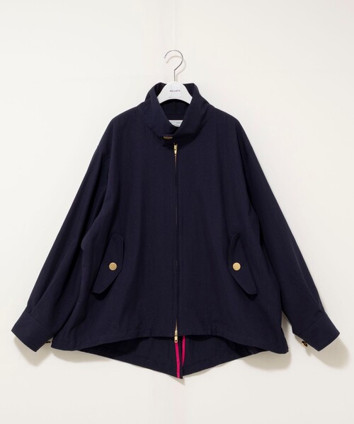 NOLLEY’S(ノーリーズ)の「NMPウォッシャブルスウィングトップブルゾン(ブルゾン・レディース・ネイビー/ベージュ・M)」の8枚目の写真