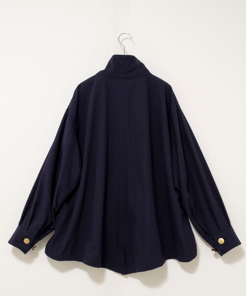 NOLLEY’S(ノーリーズ)の「NMPウォッシャブルスウィングトップブルゾン(ブルゾン・レディース・ネイビー/ベージュ・M)」の13枚目の写真