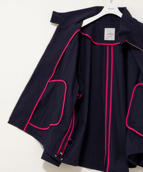 NOLLEY’S(ノーリーズ)の「NMPウォッシャブルスウィングトップブルゾン(ブルゾン・レディース・ネイビー/ベージュ・M)」の16枚目の写真