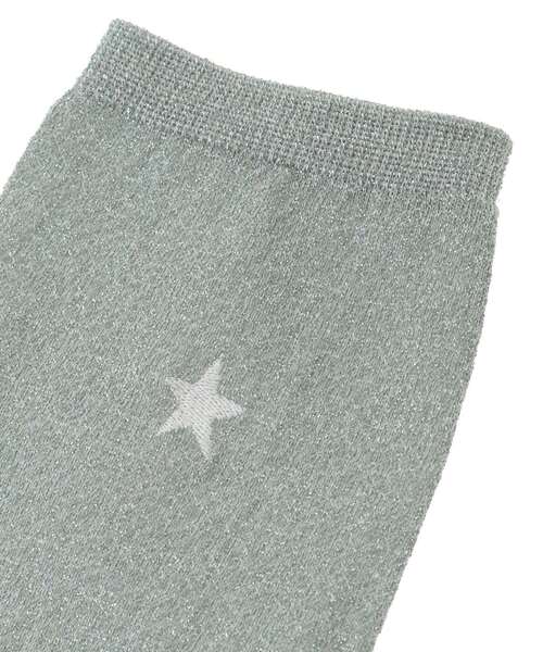 CONVERSE TOKYO（コンバーストウキョウ）の「STAR★ GLITTER SHEER BI-COLOR SOX（ソックス/靴下・レディース・ピンク/シルバー/ブラック/ベージュ・FREE）」の6枚目の写真
