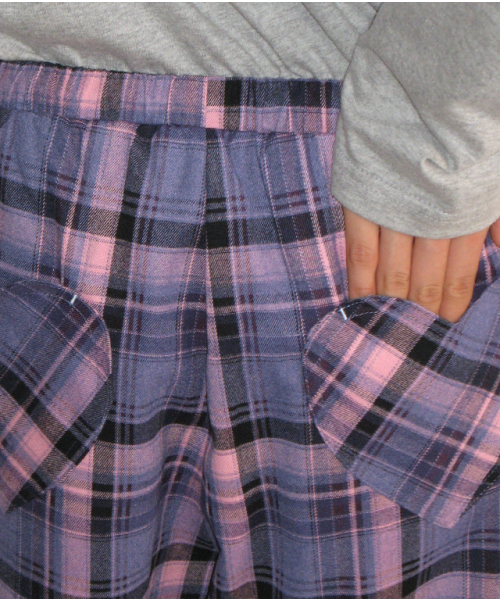 RONRON(ロンロン)の「BACK HEART POCKET CHECK PANTS PURPLE(その他パンツ・レディース・その他・FREE)」の2枚目の写真