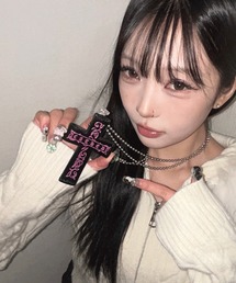 .KOM（ドットコム）の「A'GEM/9 × .kom 『.KOM/ドットケーオーエム』クロスレザーネックレス②（ネックレス）」