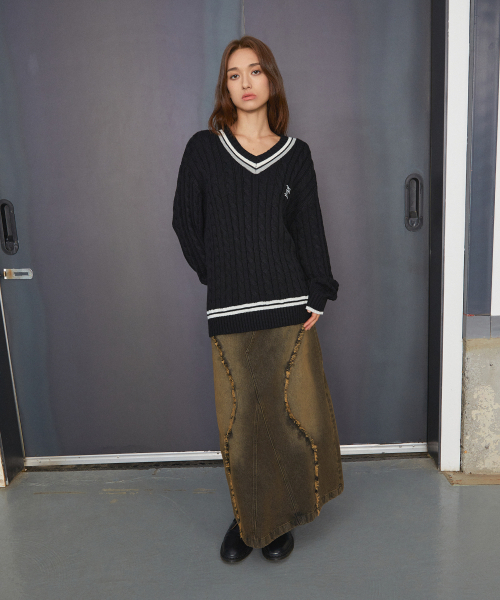 LMCの「GOTHIC CABLE TENNIS KNIT black(ニット/セーター・レディース・その他・S/M/L)」の2枚目の写真