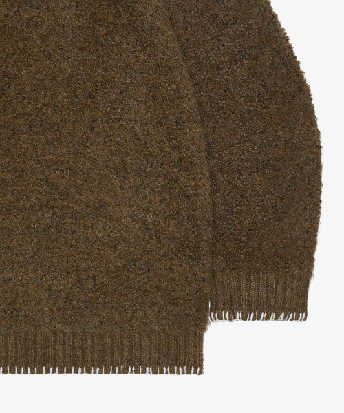 GOLDEN SNSHINE（ゴールデン サンシャイン）の「Wool boucle round neck cardigan_Brown（ニット/セーター・レディース・その他・M/L）」の4枚目の写真