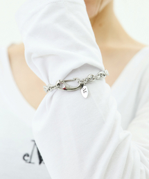 MUCENT（ムセント）の「ヒナシグネチャークリップチェーンサージカルスチールブレスレット（シルバー）（ブレスレット）」