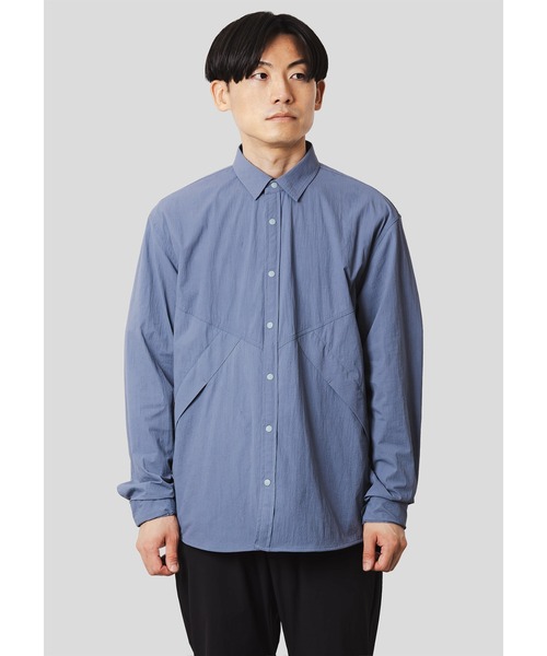 narifuri（ナリフリ）の「アウターライクシャツ（シャツ/ブラウス・メンズ・グレー系/ブルーグレー/ネイビー・SMALL/MEDIUM/LARGE/X-LARGE）」の4枚目の写真