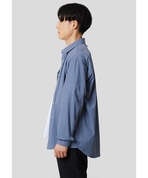 narifuri（ナリフリ）の「アウターライクシャツ（シャツ/ブラウス・メンズ・グレー系/ブルーグレー/ネイビー・SMALL/MEDIUM/LARGE/X-LARGE）」の5枚目の写真